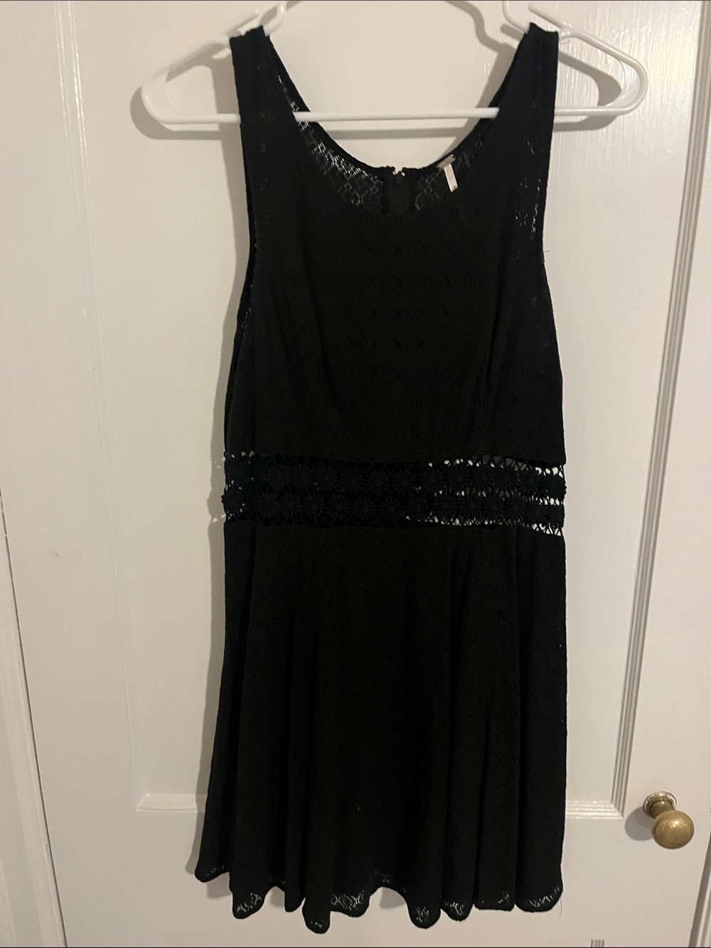 Free People Black Lace Mini Dress